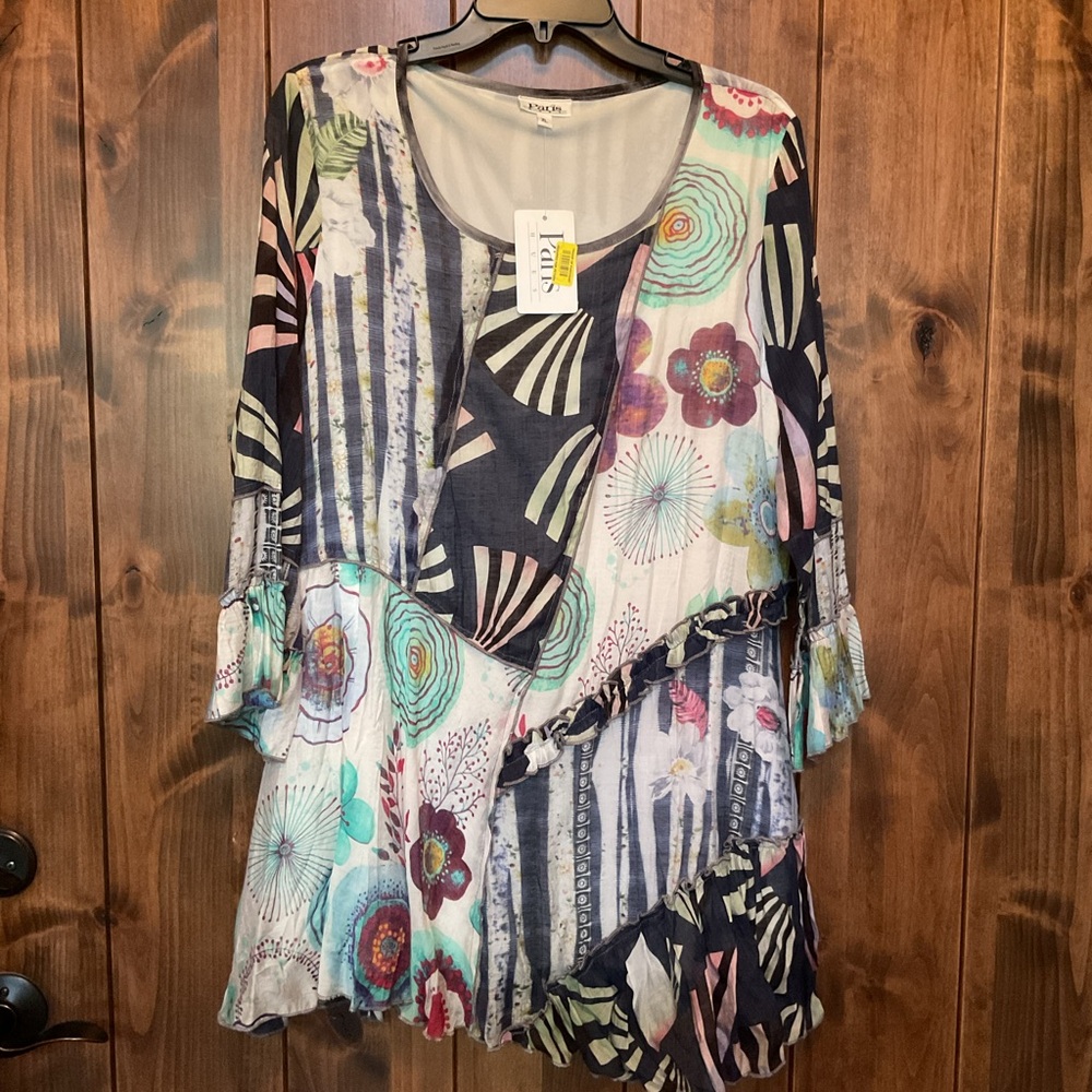 Paris Multicolor Artistic Blouse